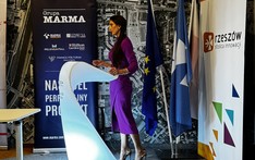 Prelegent podczas konferencji, zdjęcie 1